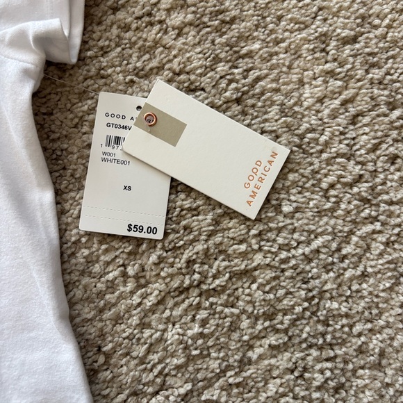 NWT Good American Super Stretch Baby Tee - Picture 7 of 9